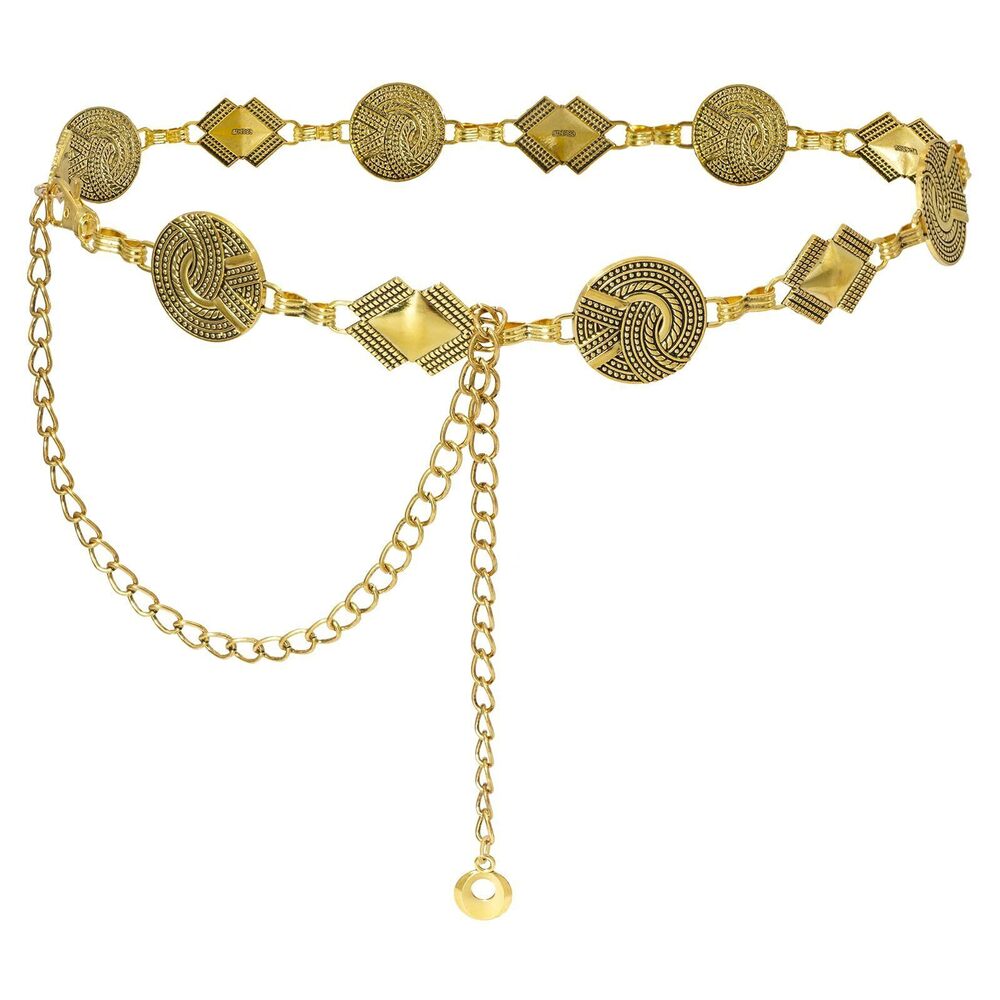 7182 Metal Chain Waist Belt For Women Cowgirl Boho